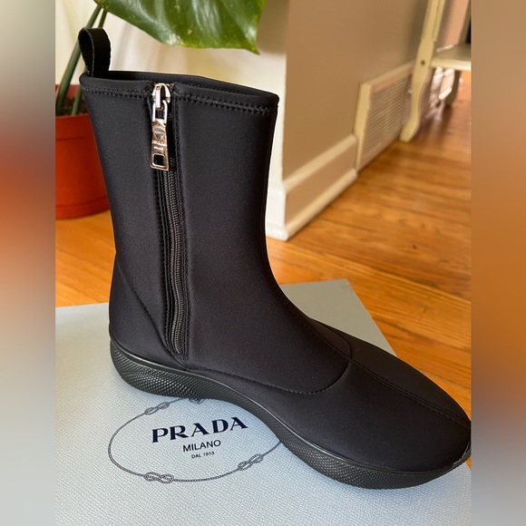 Prada Neoprene Ankle Boots - Picture 5 of 11